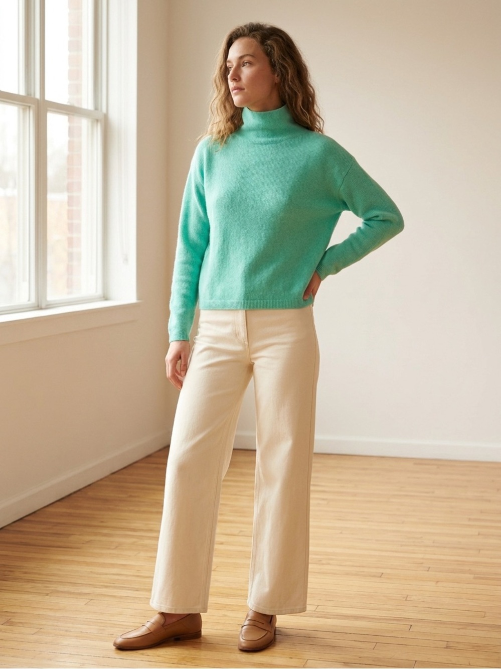 Talbots Mint Green Turtleneck Sweater